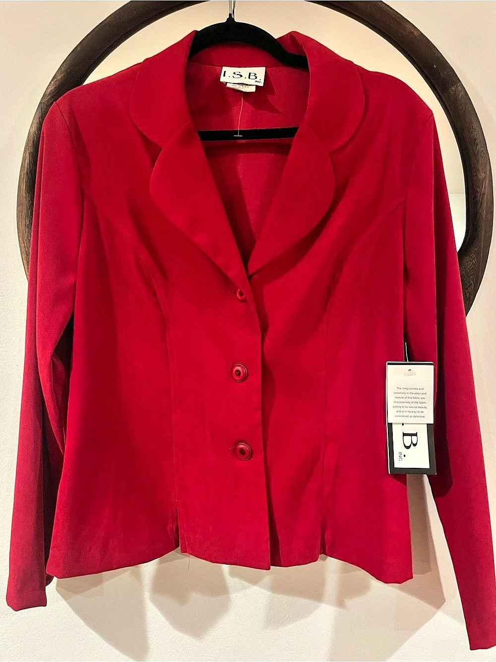 I.S.B. Inc. Red Blazer Size 14 NWT